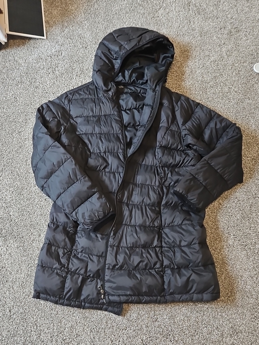 Longer Black Puff Coat